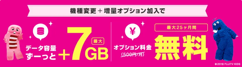 UQモバイルなら機種変更するだけでデータ容量増量オプションが2年間無料に!