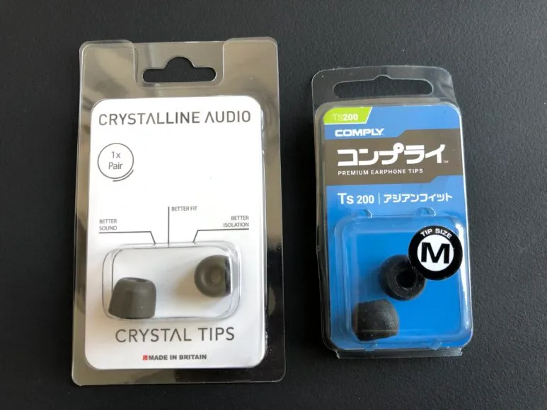 クリスタルラインオーディオ「クリスタルチップス」とコンプライ「Ts-200」を比較してみました。
