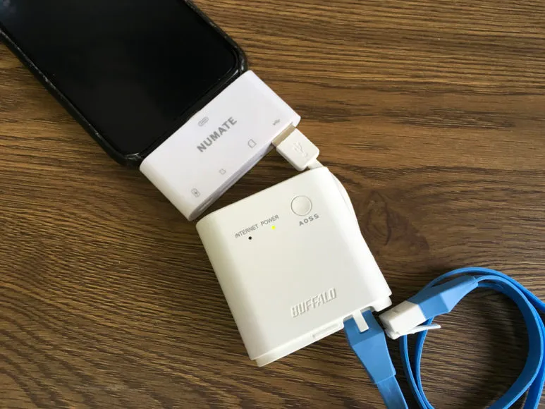 iPhone用おすすめSDカードリーダー&使い方まとめ|LANケーブルをあだぷらー経由で接続してiPhoneで超高速インターネットを使えます。