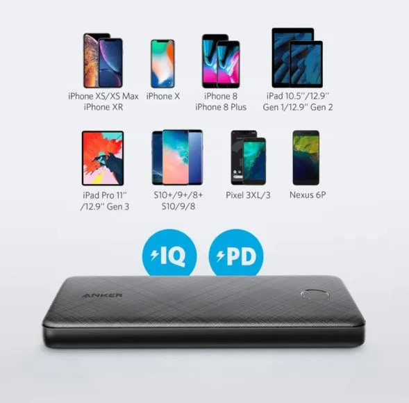 おすすめのモバイルバッテリーAnker「PowerCore Slim 10000 PD」レビュー|Apple製品への急速充電をはじめ、その他のUSB-C対応デバイスも充電することが可能です。