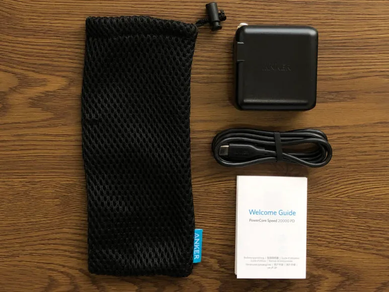 おすすめのモバイルバッテリーAnker「PowerCore Speed 20000 PD」レビュー|付属品一覧