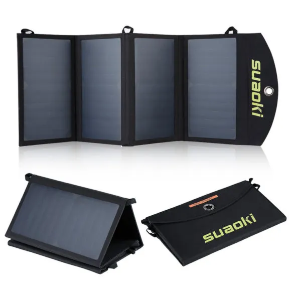 アウトドア向けおすすめソーラー充電器まとめ｜suaoki「25W ソーラーチャージャー」