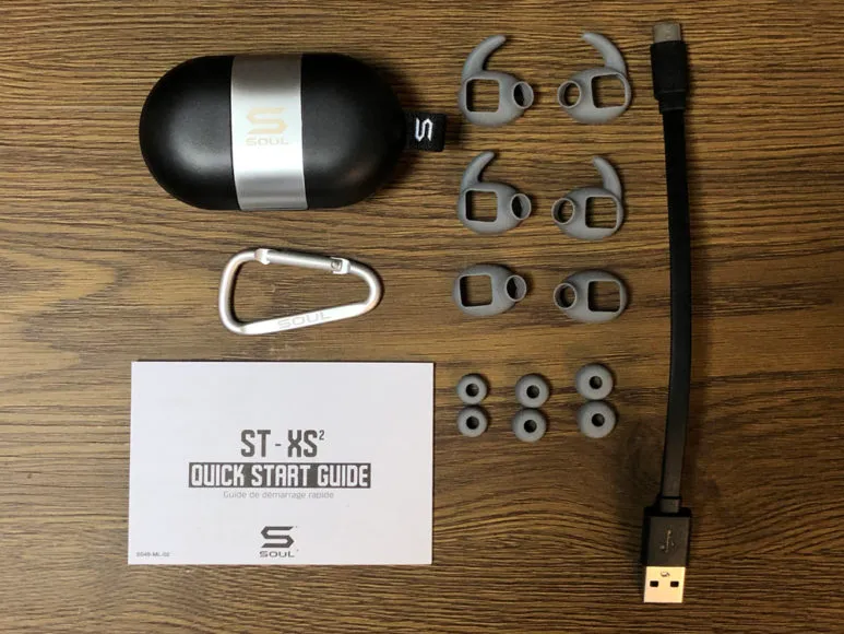 おすすめ完全ワイヤレスイヤホンSOUL「ST-XS2」レビュー|付属品一覧