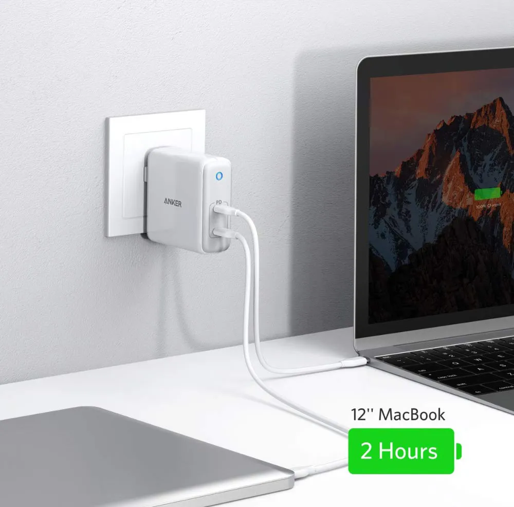 USB PD対応おすすめ小型急速充電器Anker「PowerPort Atom PD2」レビュー|もちろんPD対応だからiPhoneをはじめUSB-C対応デバイスなら急速充電が可能です。