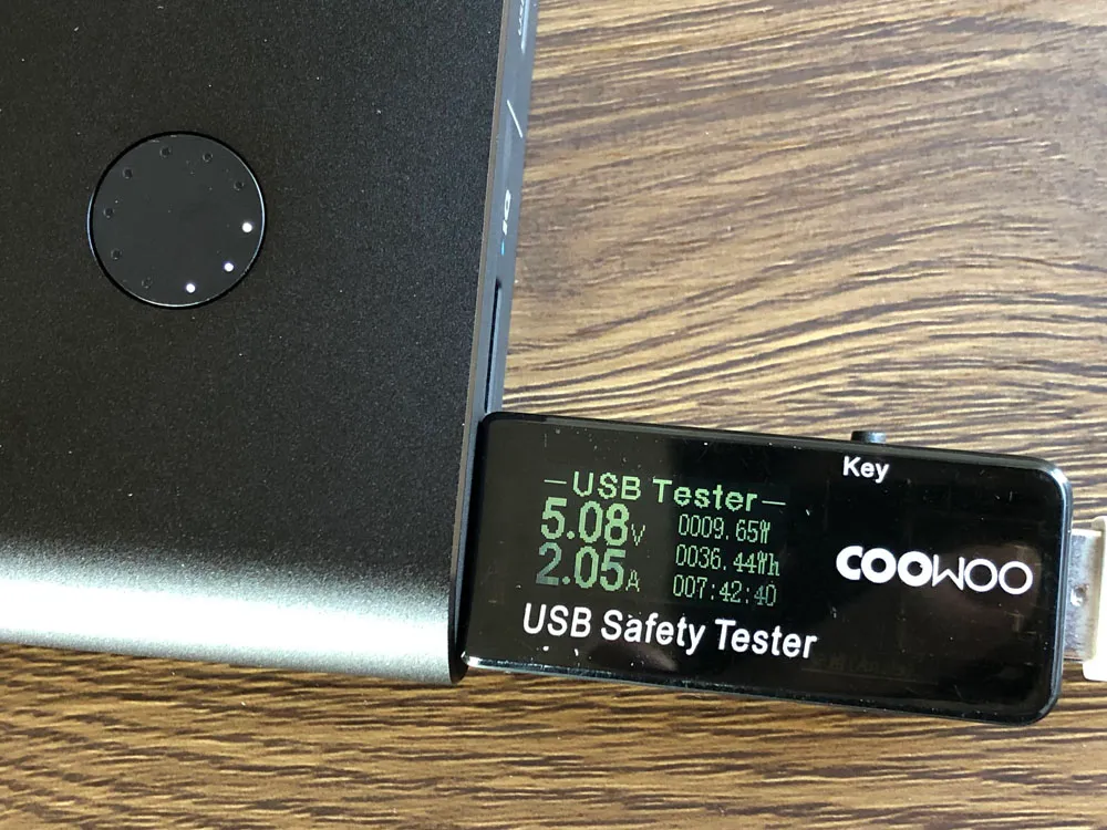 【Anker PowerCore+ 26800 PDレビュー】60W急速充電器+Type-C充電ケーブル+バッテリーで1万円!PD対応USB-C搭載おすすめ大容量モバイルバッテリー|使ってみて感じたこと:【実測】電流・電圧を計測してみました(USB-Aポートの場合)