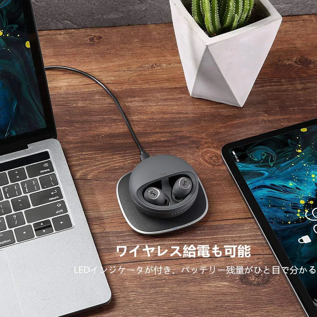 【Aukey BluetoothイヤホンEP-T10レビュー】2019年デザインアワード受賞!単独7時間再生&Qiワイヤレス充電対応のオーキー製完全ワイヤレスイヤホン|優れているポイント:Qiワイヤレス充電に対応