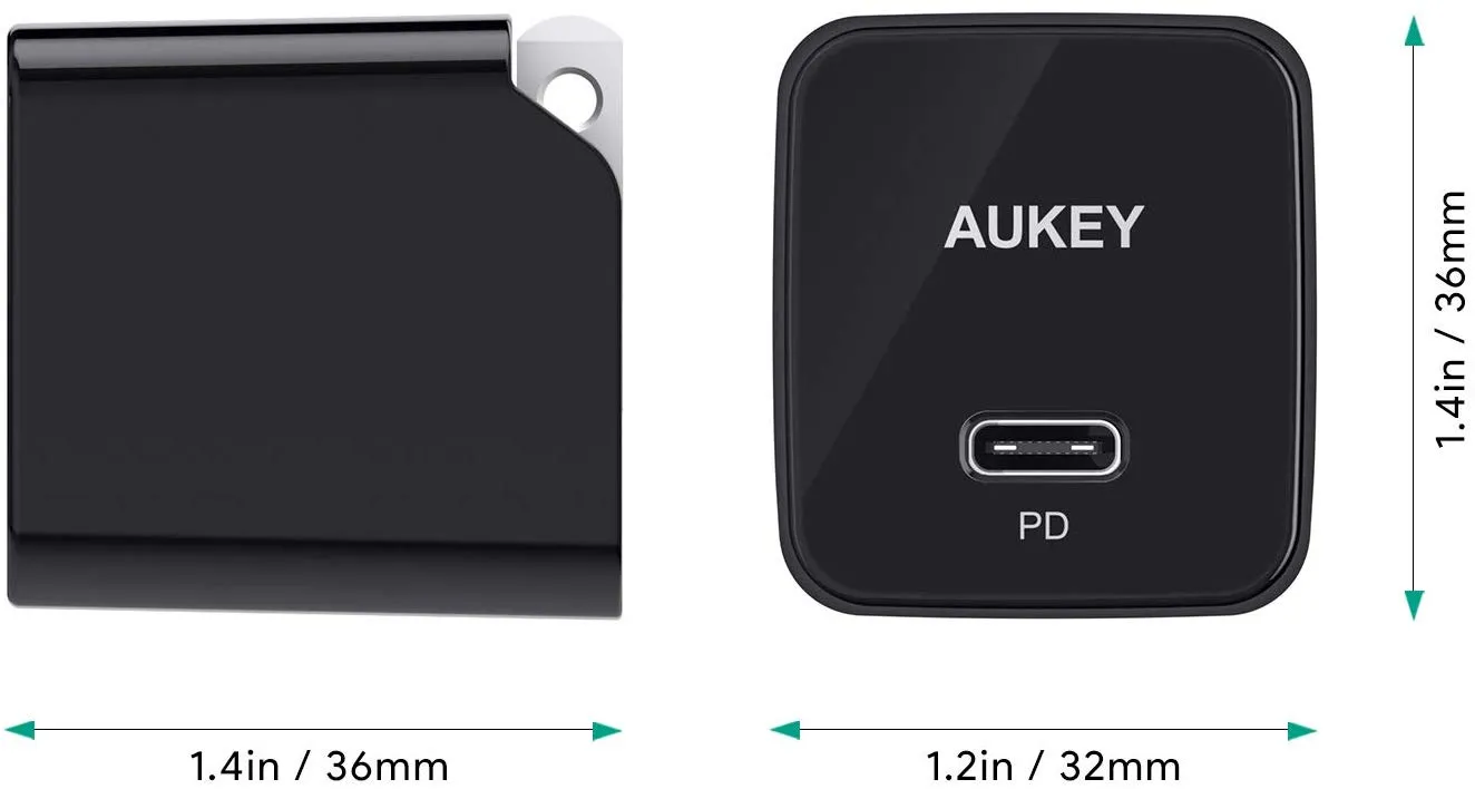 【Aukey PA-Y19レビュー】Ankerを上回るサイズと使い勝手!PD対応USB-Cポート搭載でスマホ・ノートPCを急速充電できる世界一コンパクトな急速充電器|優れているポイント:史上最高のコンパクトボディ