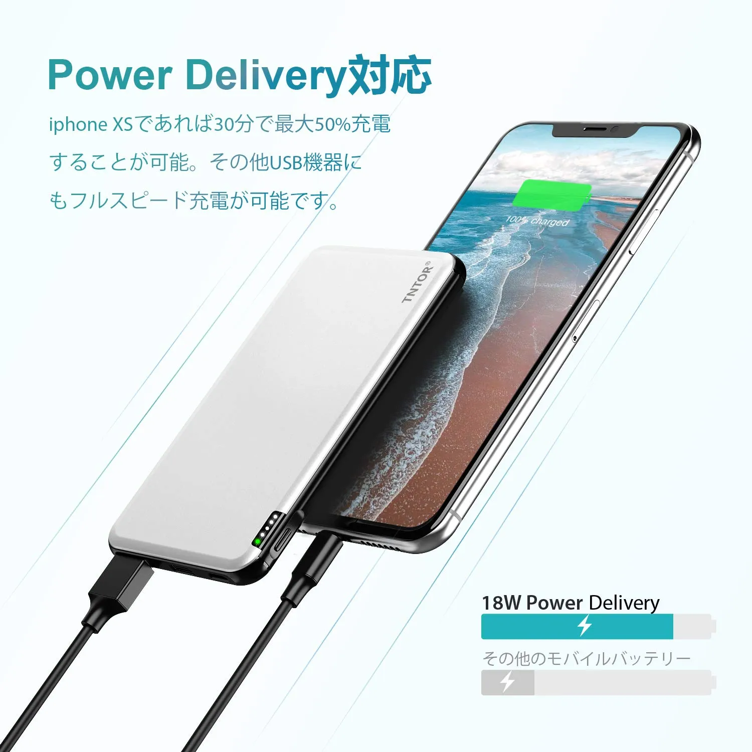 【TNTOR 超薄型モバイルバッテリーTN-10PDレビュー】10000mAhクラス最小最軽量で携帯性抜群!PD対応急速充電も可能なコスパ最強モバイルバッテリー|優れているポイント:PD急速充電に対応