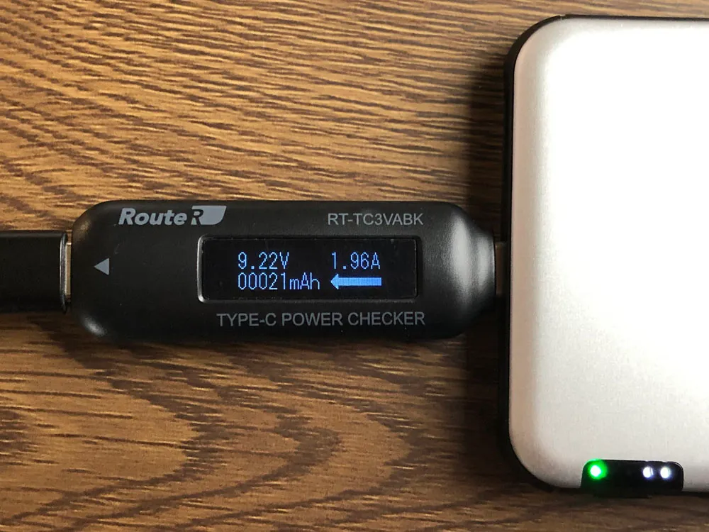 【TNTOR 超薄型モバイルバッテリーTN-10PDレビュー】10000mAhクラス最小最軽量で携帯性抜群!PD対応急速充電も可能なコスパ最強モバイルバッテリー|使ってみて感じたこと:「TN-10PD」の電流・電圧を実測してみました(USB-Cポート)