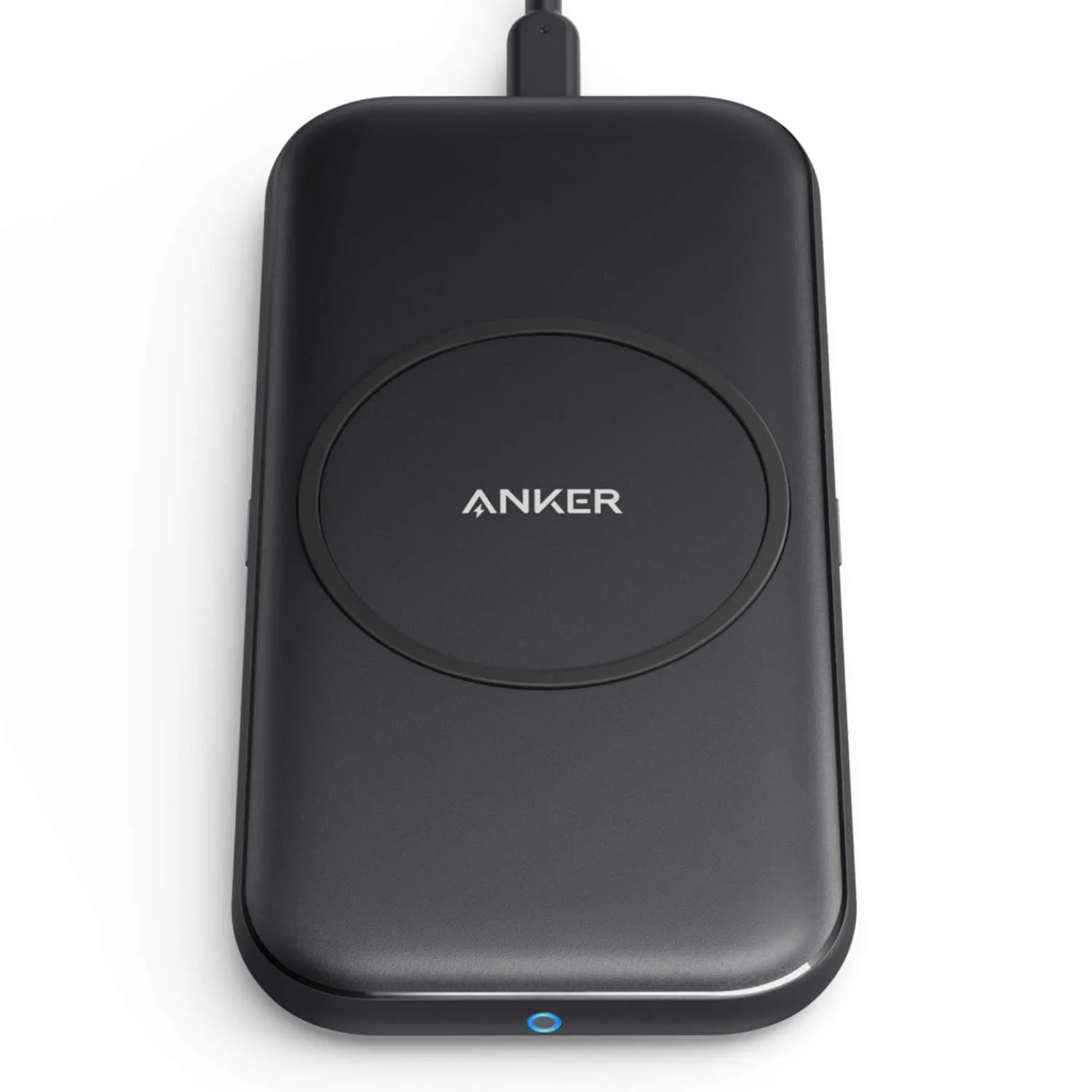 【Anker ワイヤレス充電器PowerWave Base Padレビュー】Qi対応で置くだけ充電！従来の約10％充電速度が高速化した滑り止め加工が嬉しいワイヤレス充電器｜製品の公式画像