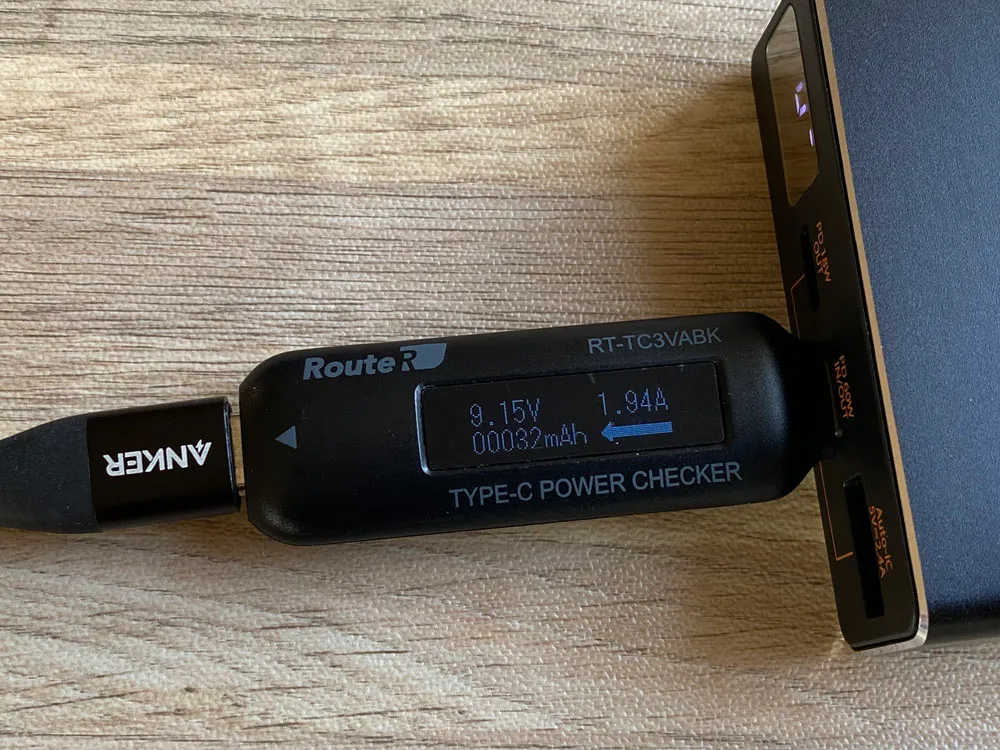 【cheero Power Plus 5 Premiumレビュー】60W高出力&20000mAh大容量バッテリーで3ポート同時充電!超高スペックなPD急速充電対応モバイルバッテリー|使ってみて感じたこと:【実測】「Power Plus 5 Premium」の電流・電圧を計測してみました