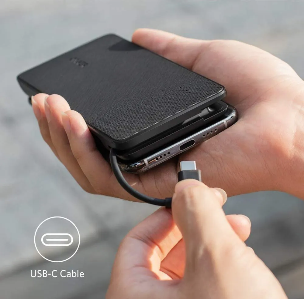 【Anker PowerCore+ 10000 with built-in USB-C Cableレビュー】USB-Cケーブル内蔵&PD急速充電対応!充電ケーブル要らずのモバイルバッテリー|優れているポイント:充電ケーブルがバッテリー本体に内蔵