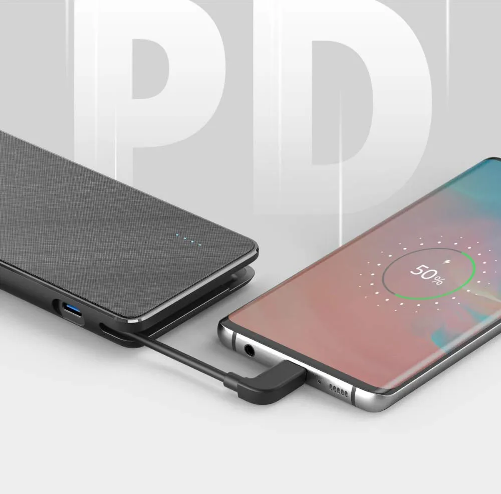【Anker PowerCore+ 10000 with built-in USB-C Cableレビュー】USB-Cケーブル内蔵&PD急速充電対応!充電ケーブル要らずのモバイルバッテリー|優れているポイント:PD急速充電に対応
