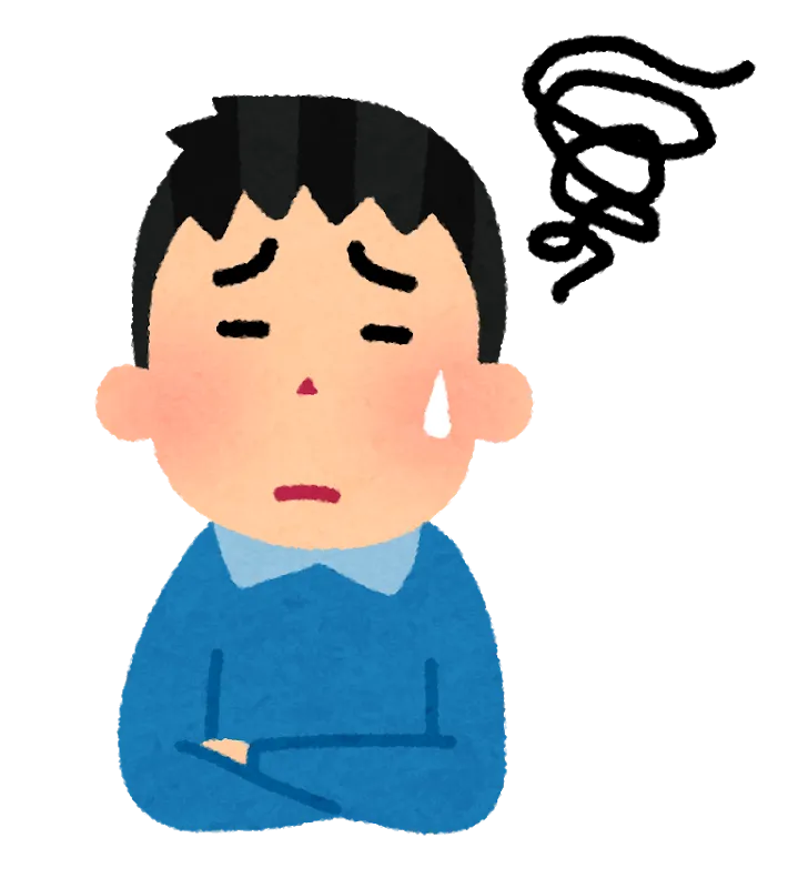 困った様子の男性