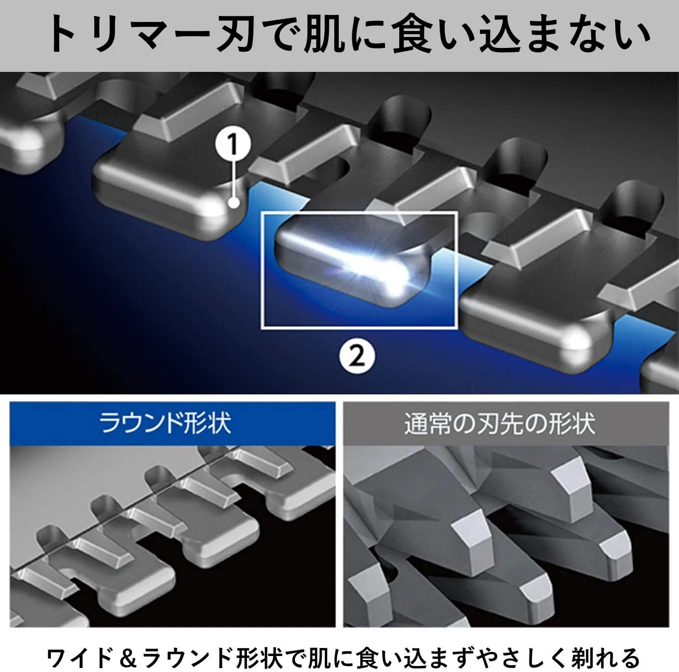 【ボディトリマーER-GK81レビュー】すね毛からアンダーヘアまで処理できる!メンズグルーミングに最適なパナソニック製ボディトリマー|チクチクしない剃り味|優れているポイント:安心して全身グルーミングできる「トリマー刃」
