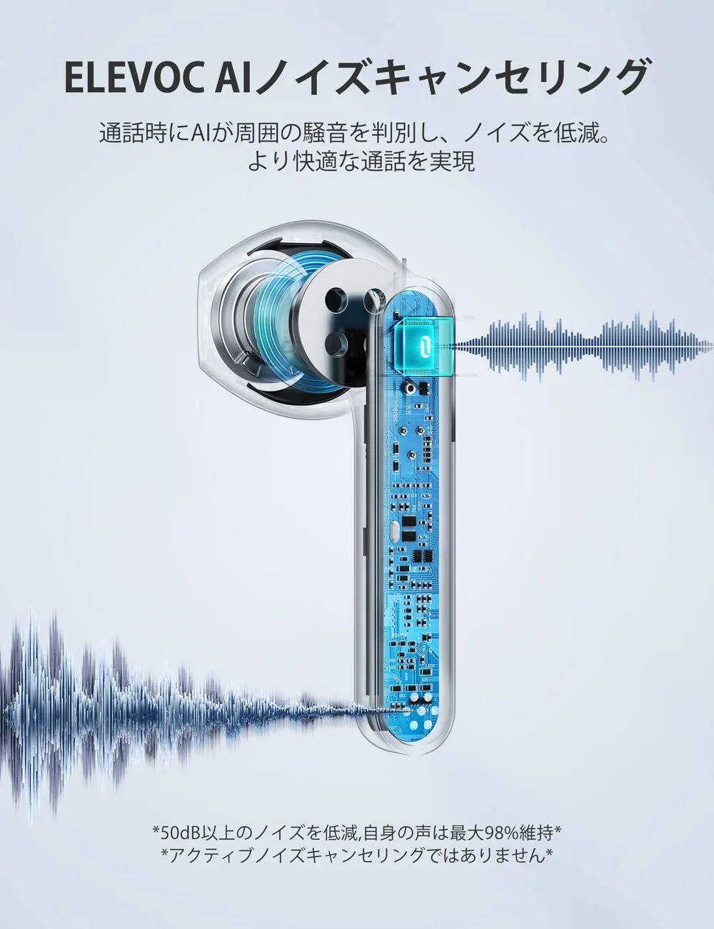 【TaoTronics SoundLiberty 88レビュー】AirPodsを完全凌駕!!大口径10mmドライバー・完全防水・AIノイキャンと多機能なインナーイヤー型完全ワイヤレスイヤホン|優れているポイント:AIノイズキャンセリングでクリアな通話を実現