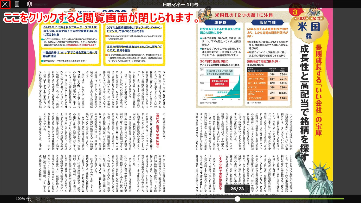 【dマガジンをPCで読む方法】dマガジンはパソコンでも閲覧できる!雑誌読み放題サービス「dマガジン」をPC経由で利用する方法|雑誌閲覧時の操作方法:雑誌の閲覧を終了する