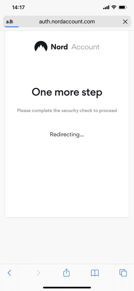 【NordVPNの登録方法】個人情報をハッキングから守るセキュリティサービス「NordVPN」の契約・登録方法|30日間は実質無料でお試し利用できる!|アカウントを有効化する:適切な画像を選択できたら「Redirecting ...」と表示されます。 これでNordVPNへの契約及び登録は完了です。