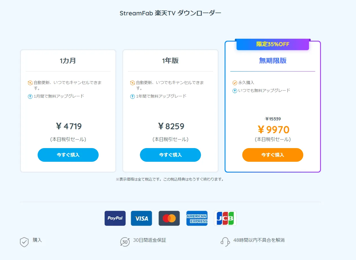【楽天TVを録画する】あらゆる動画を録画ダウンロード!!楽天TVの動画コンテンツを画面録画する方法|保存した動画はスマホでオフライン再生可能!|録画方法:製品のライセンスを選ぶ画面が表示されたら、適宜お好みのライセンス期間から選びましょう。